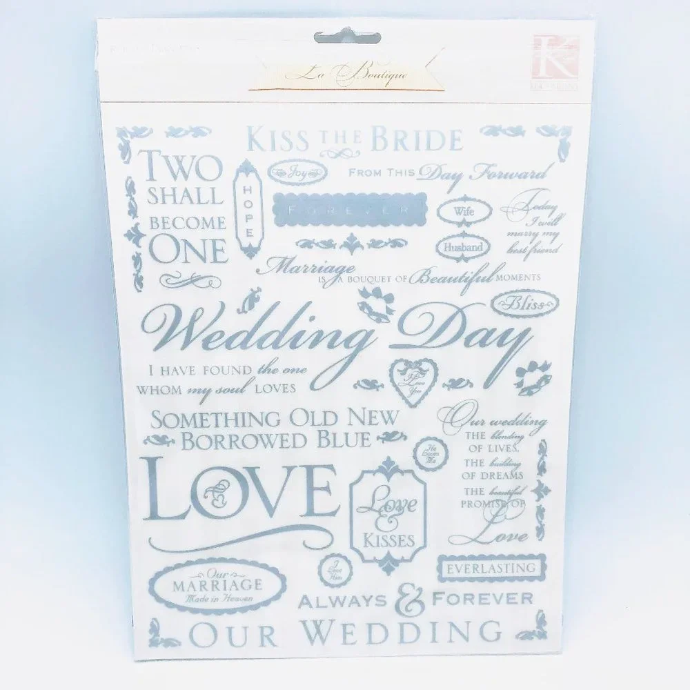 Wedding Celebration Alphabets Rub On Transfers DIY Bundle